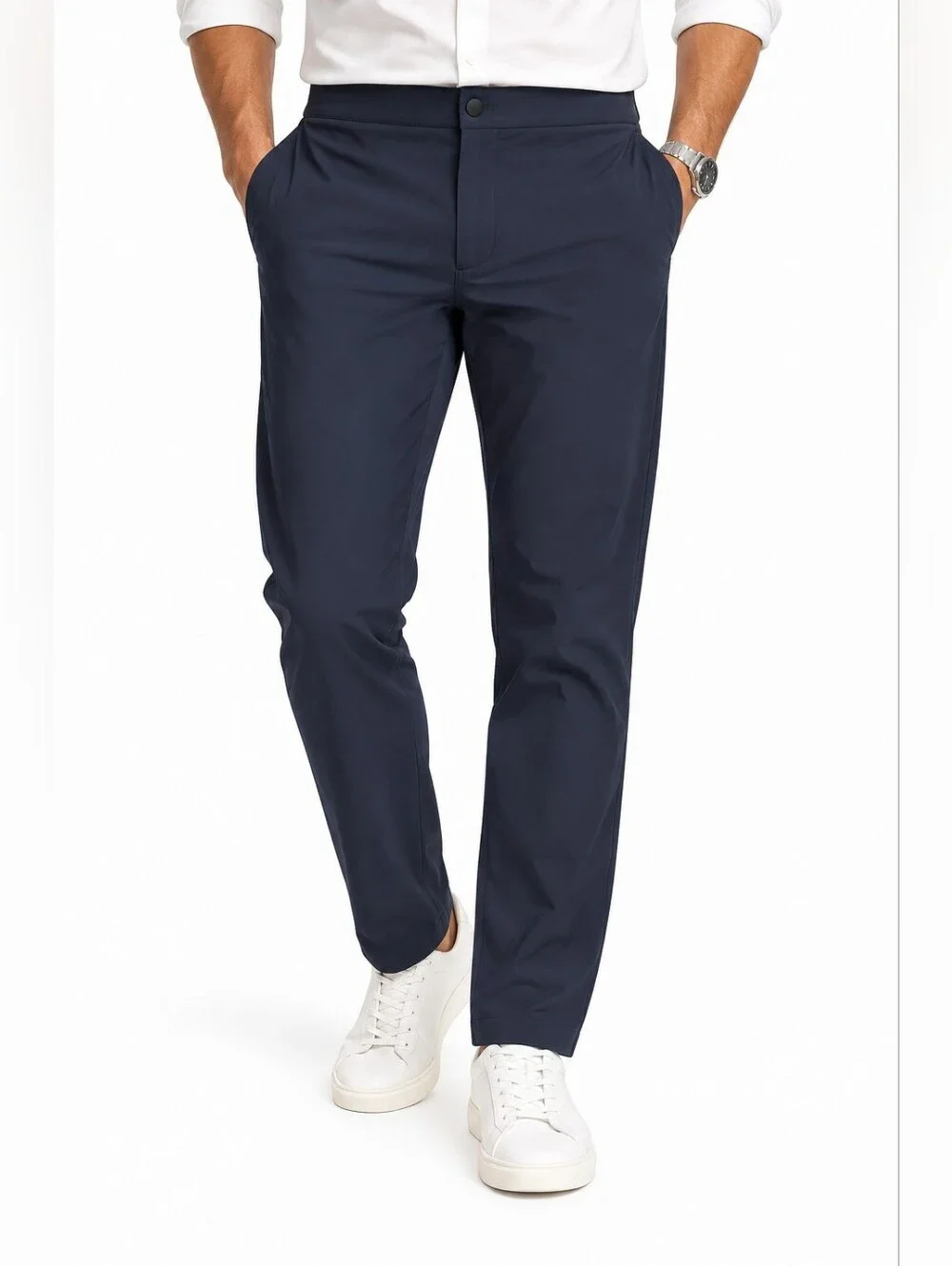 NWT Banana Republic Performance Tailored Pants Navy 34x32